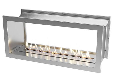 Icon Fires Double Sided Slimline Firebox 1350 met Slimline 1100 Brander