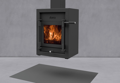 JAcobus 6 Kwadraat hangend Tunnel Houtkachel