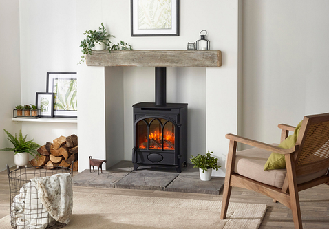 Charlton & Jenrick Fireline Alcaston | 47 x 58 cm | elektrische vrijstaande haardVrijstaande