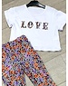  Retro Love Crop Shirt - Lila/Orange