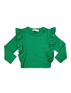  Happy Ruffle Top - Green
