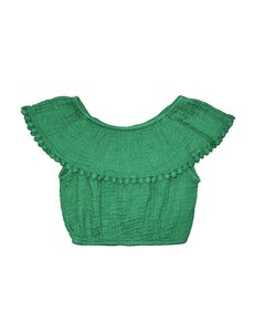 Boho Offshoulder Top - Green