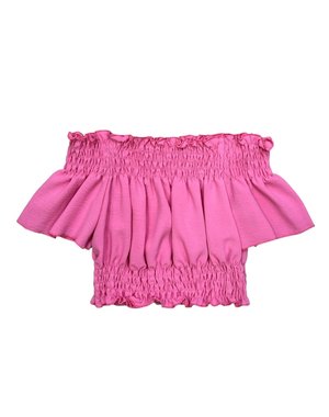  Olivia Offshoulder Top - Fuchsia