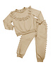  Yoyo Ruffle Jogging Set - Beige