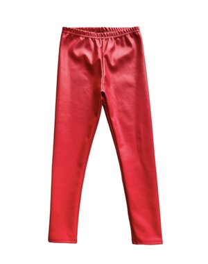  Fab Leather Look Legging  - Red