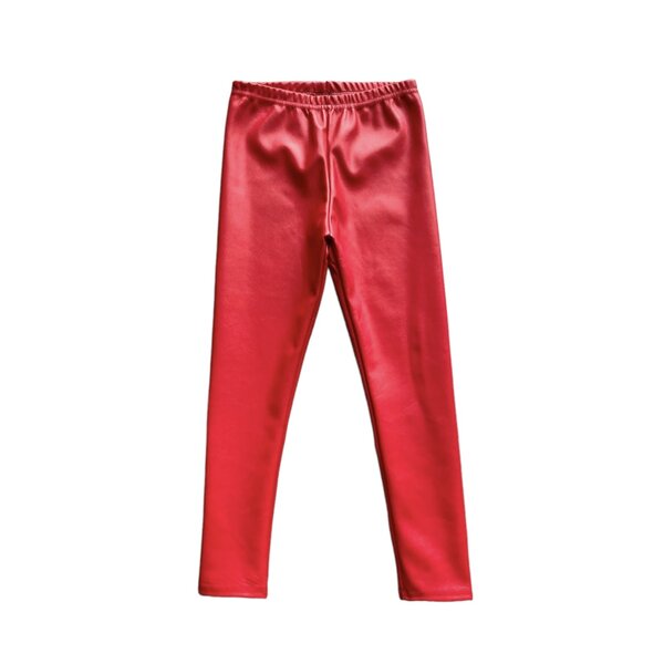 Fab Leather Look Legging  - Red