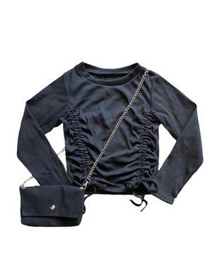  Cathy Crop Top - Black