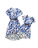  Mommy & Me Palm Dress - Blue/Pink