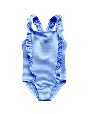  Striped Swimsuit - Blue