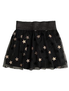 Golden Star Skirt - Black