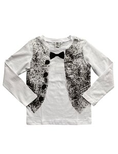 Party Long Sleeve - White/Black