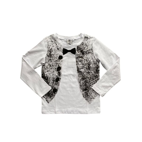 Party Long Sleeve - White/Black