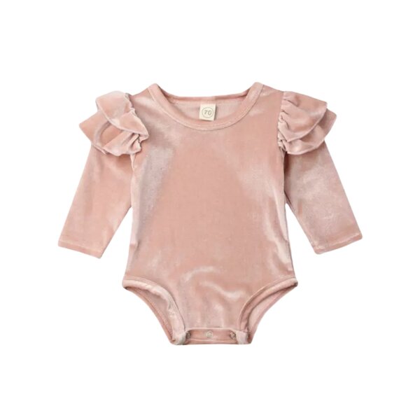 Velvet Ruffle Body - Pink