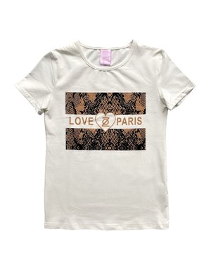  T-shirt Love Paris - White