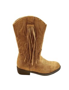 Fringe Cowboy Boots - Camel