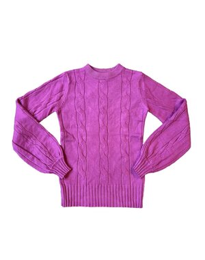  Super Soft Cable Sweater - Berry