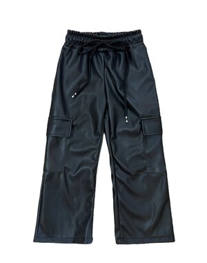  Leather Pocket Pants - Black