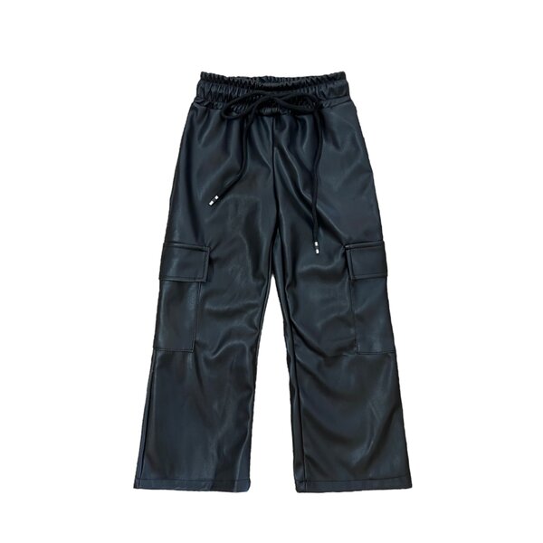 Leather Pocket Pants - Black