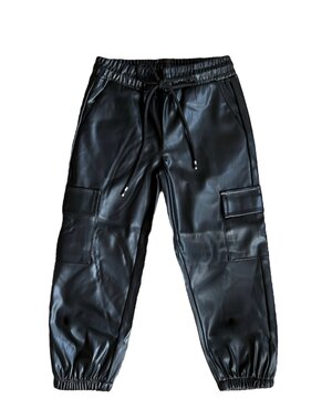  Lois Leather Pocket Pants - Black