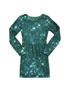 Perfect Sparkle Dress - Christmas Green