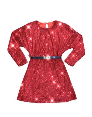  Super Sparkle Dress - Christmas Red