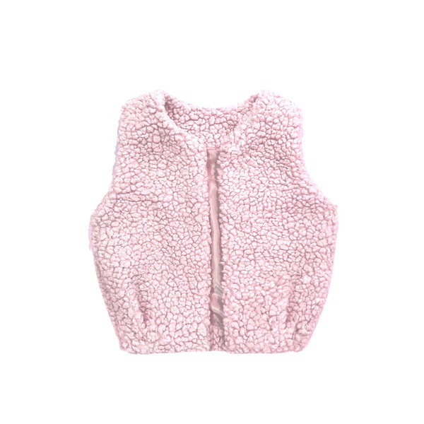 Tess Teddy Gilet - Pink