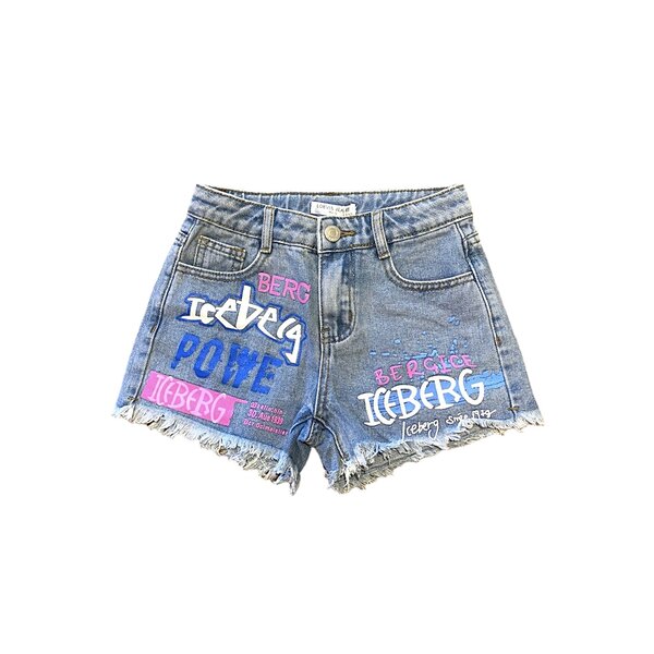 Graffiti Short - Fuchsia/Blue