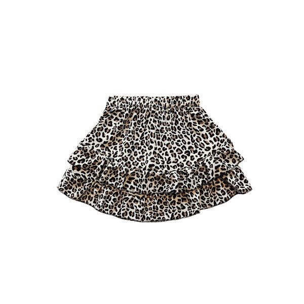 Lauren Leopard Skirt - Beige