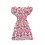 Stylish Summer Print Dress - White/Pink