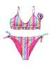  Colorful Striped Bikini - Multi Color