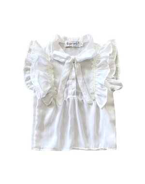  Summer Ruffle Blouse - White