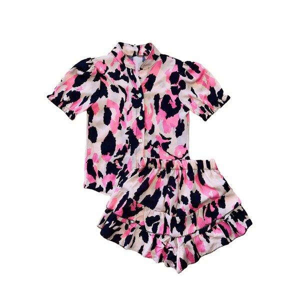 Stylish Leopard Set - Beige/Pink
