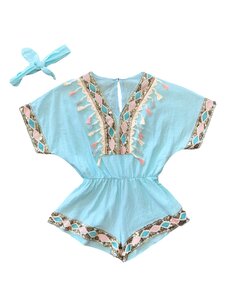 Isla Ibiza Jumpsuit - Mint Blue