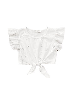 Benti Broderie Top - White
