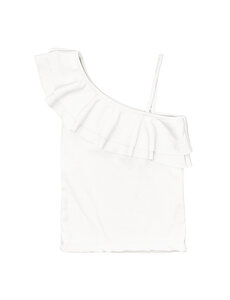One Shoulder Top - White