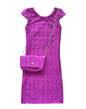  Lara Long Dress & Bag - Happy Purple