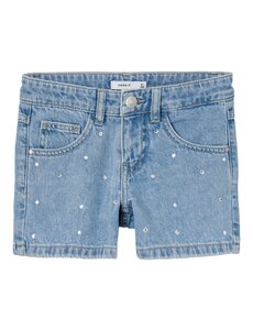 Name it NKFROSE Denim Sparkle Short - Light Blue