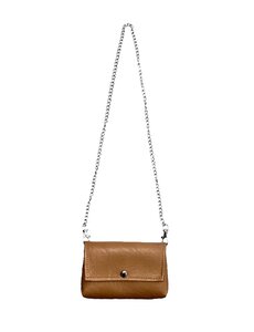  Pretty Leather Look Bag -  Brown