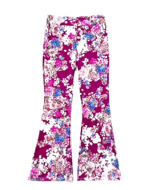  Boho Flower Flared - Raspberry