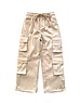  Leather Double Pocket Pants - Beige