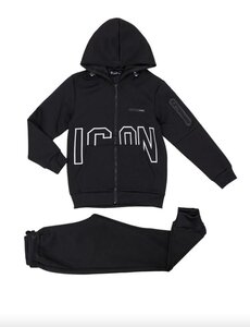 Vest Icon Jogging Set - Black
