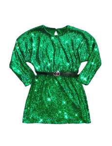 Super Sparkle Dress - Bright Green