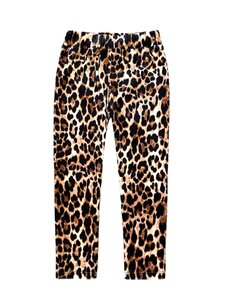 Leopard Velvet Legging  - Brown