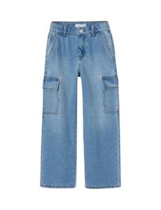  Name It - NKFROSE HW WIDE CARGO JEANS - Light Blue