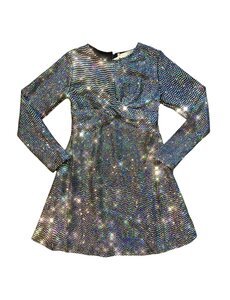 Colorful Sparkle Dress - Silver
