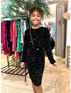  Dana Sparkle Dress & Bag - Black