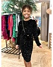 Dana Sparkle Dress & Bag - Black