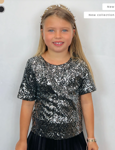 Stylish Sequin Top - Black