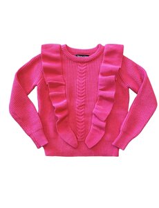 Rosie Ruffle Sweater - Fuchsia