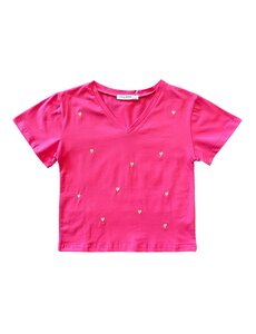 Golden Heart Shirt - Fuchsia
